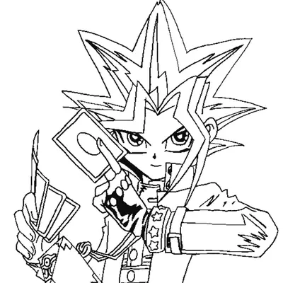 Desenho do Yami Yugi (Yu-Gi-Oh!) para Colorir